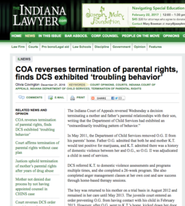 COA reverses termination of parental rights, finds DCS exhibited 'troubling behavior'